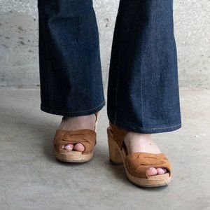 Lotta From Stockholm Swedish Peep Toe Clogs in Bro